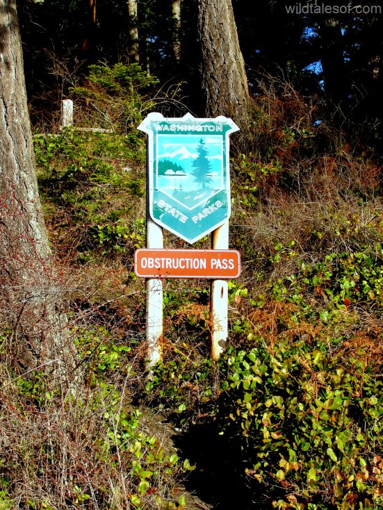 Obstruction Pass State Park Sign