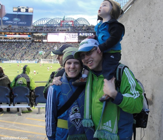 Family at the Seattle Sounders Soccer Match | WildTalesof.com